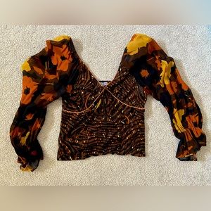 Anthropologie Fall Crop Blouse